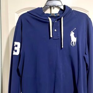 Polo Ralph Lauren Big Pony Classic Fit Long Sleeve Hoodie Navy Blue Men’s XL